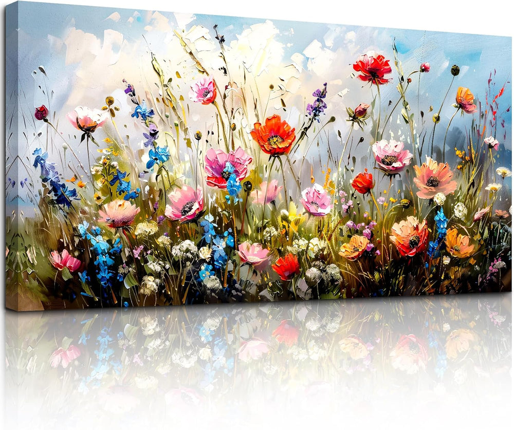 SERIMINO Flower Market Wall Art, Floral Botanical Wall Pictures 20"X40&q...