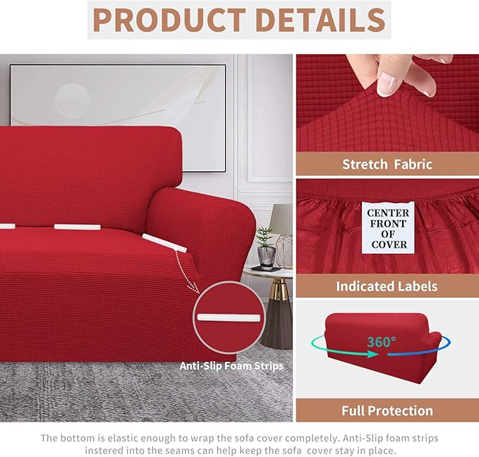 Easy-Going 100% Waterproof Couch Cover, Dual Waterproof Sofa Cover, Stretch - Image 4