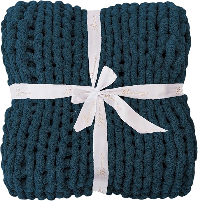 Bigacogo Chunky Knit Throw Blanket - Image 7