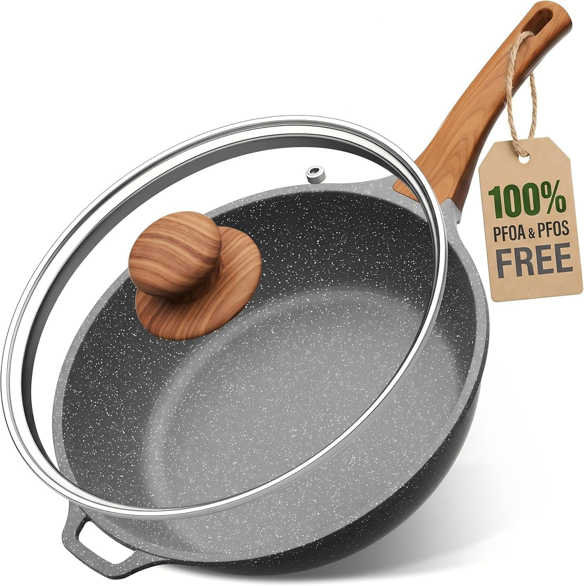 YASHE 12 Inch Nonstick Saute Pan
