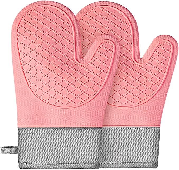Silicone Oven Mitts, Waterproof Non Slip Grip Oven Gloves by Unknown