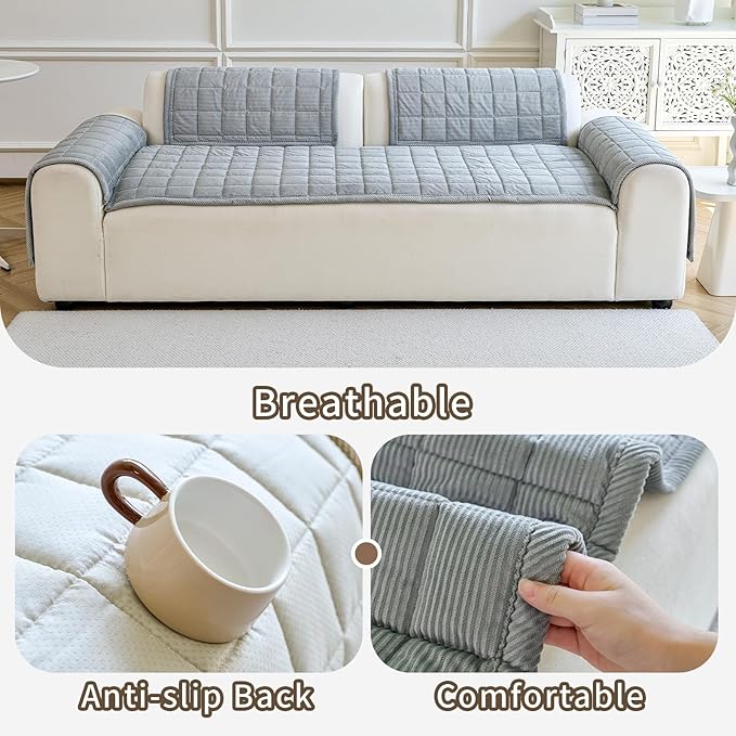 Couch Covers for Dogs Washable, Non Slip Couch Covers for Loveseat Sofa Pet - Image 4
