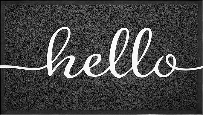 EARTHALL Door Mat Outside Inside Hello Doormat, Durable Floor Mat Non Slip Mat - Image 8