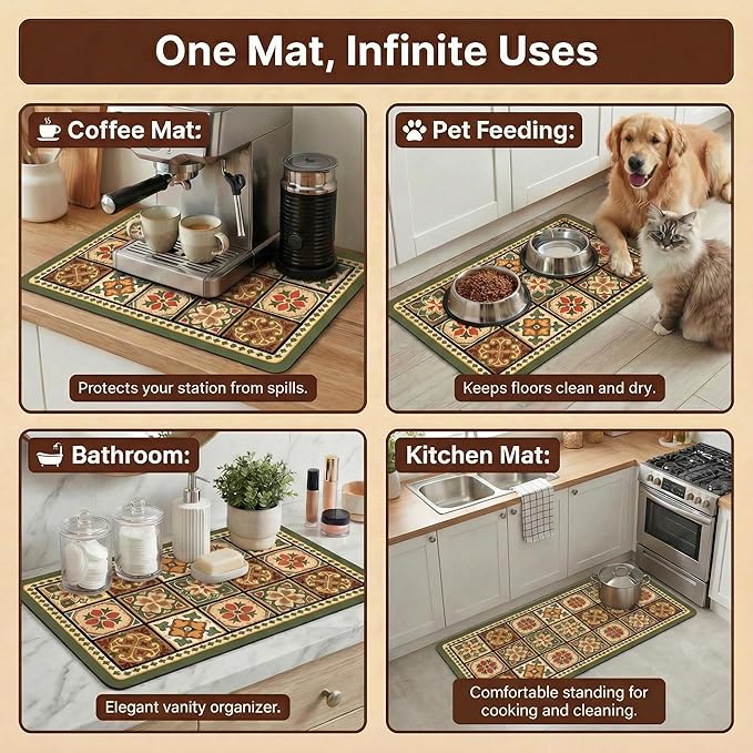 Boho Dish Drying Mat for Kitchen Counter - Image 6