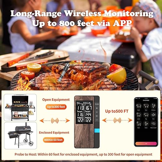 Wireless Meat Thermometer-Multi Sensors Digital Food Thermometer - Image 5