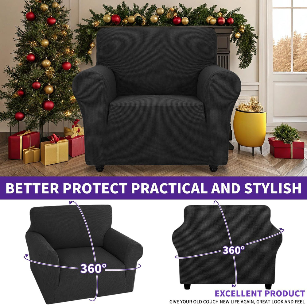 ZNSAYOTX Super Stretch Chair Slipcover Universal Sofa Chair Covers for Living...