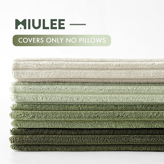 MIULEE Decorative Throw Pillow Covers Set of 4 Summer Light Green Gradient - Image 3