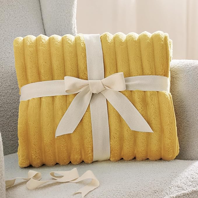 Bedsure GentleSoft Yellow Throw Blanket - Image 7