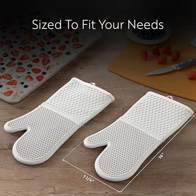 Restaurantware 2-Piece Silicone Oven Mitts Set 1 Case of 13.98 x 7.28 x 1.57 - Image 2