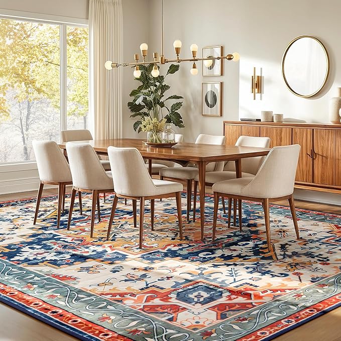 Rugflix 5x7 Area Rug for Living Room, Machine Washable Area Rugs - Image 8