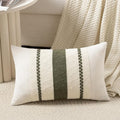 Fancy Homi Set of 1 Boho Olive Green Long Lumbar Decorative Throw Pillow Cover by Fancy+Homi