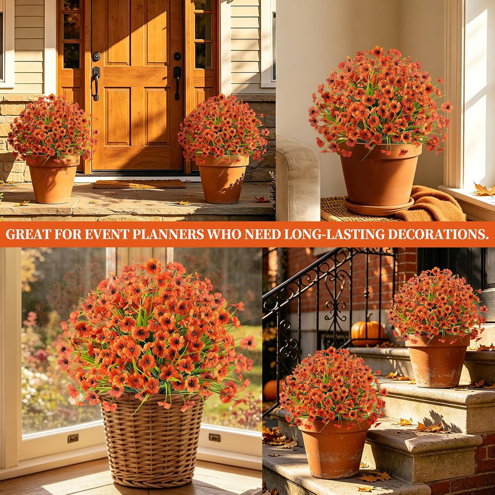Grooy 2 Pack Artificial Fall Yellow Flower Topiary Balls for Outdoor