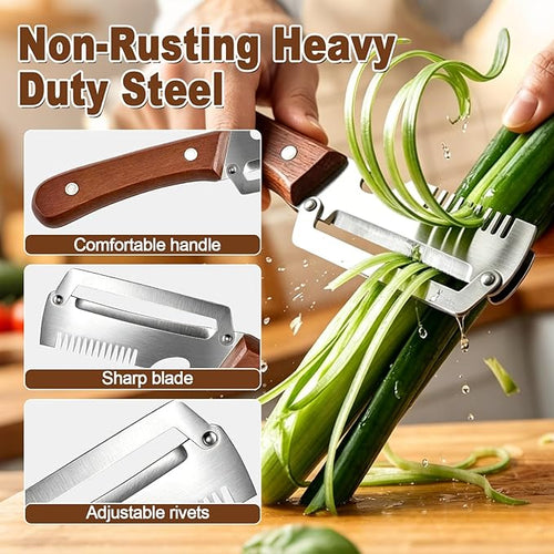 2 Pack 3-in-1 Multifunctional Vegetable Peeler - Image 2