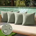 MIULEE Pack of 4 Decorative Outdoor Throw Pillow Covers Linen Waterproof Pillow by MIULEE