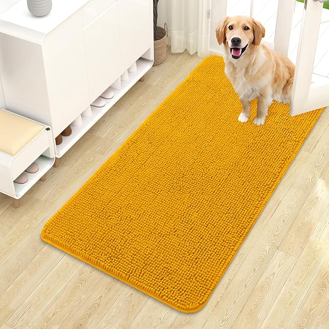 OLANLY Dog Door Mat for Muddy Paws 44x24, Absorbs Moisture and Dirt, Absorbent by OLANLY