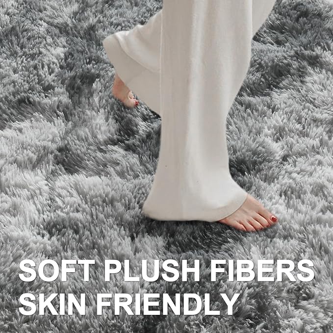 6x9 Ft Large Shag Rugs for Living Room Decor, Tie-Dyed Ultra Soft Fluffy Furry - Image 4
