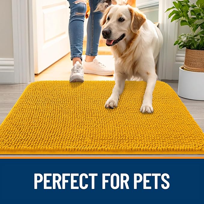 OLANLY Dog Door Mat for Muddy Paws 59x20, Absorbs Moisture and Dirt, Absorbent - Image 6
