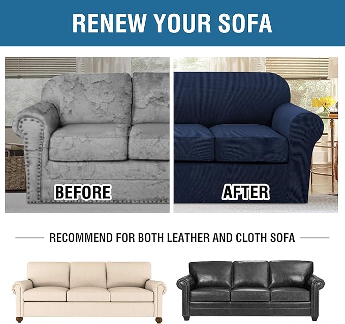 H.VERSAILTEX 4 Piece Stretch Sofa Covers - Image 8