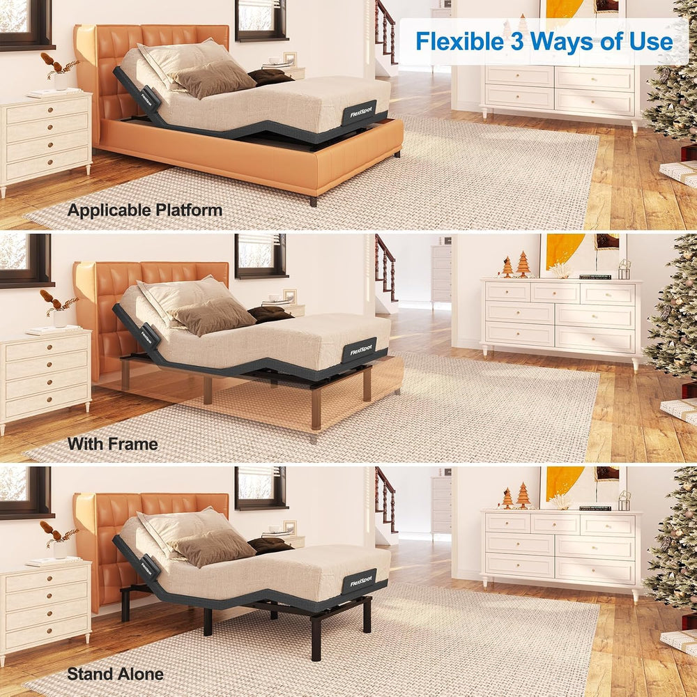 FLEXISPOT Twin XL Adjustable Bed Base with Massage