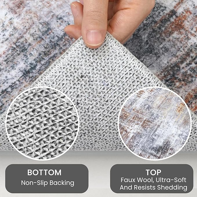 IOHOUZE Abstract Runner Rug 3x16 Ft Washable Runners - Image 4