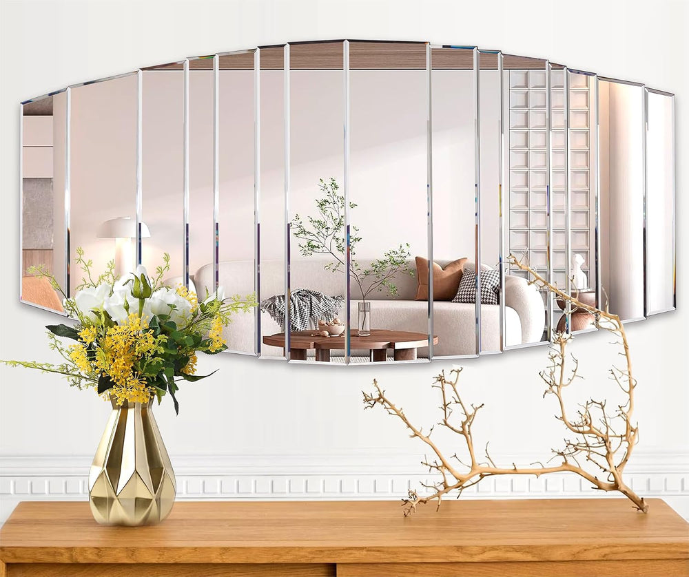 SHYFOY Wall Mirror for Decorative, 43"x22" Frameless Modern Mirror