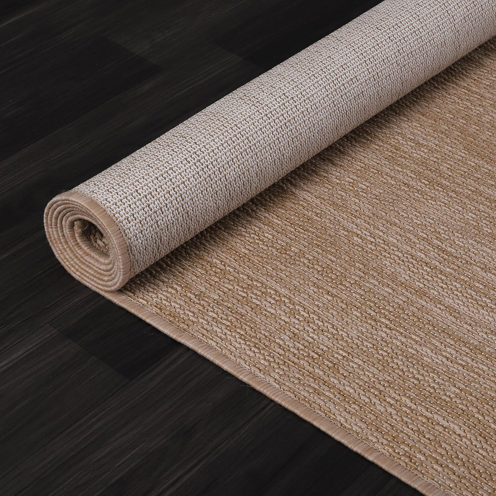 Washable Indoor Outdoor Rug 6x9 Weather Resistant Area Rugs Modern Solid Jute...