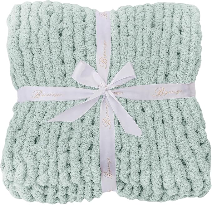 Bigacogo Chunky Knit Throw Blanket - Image 7