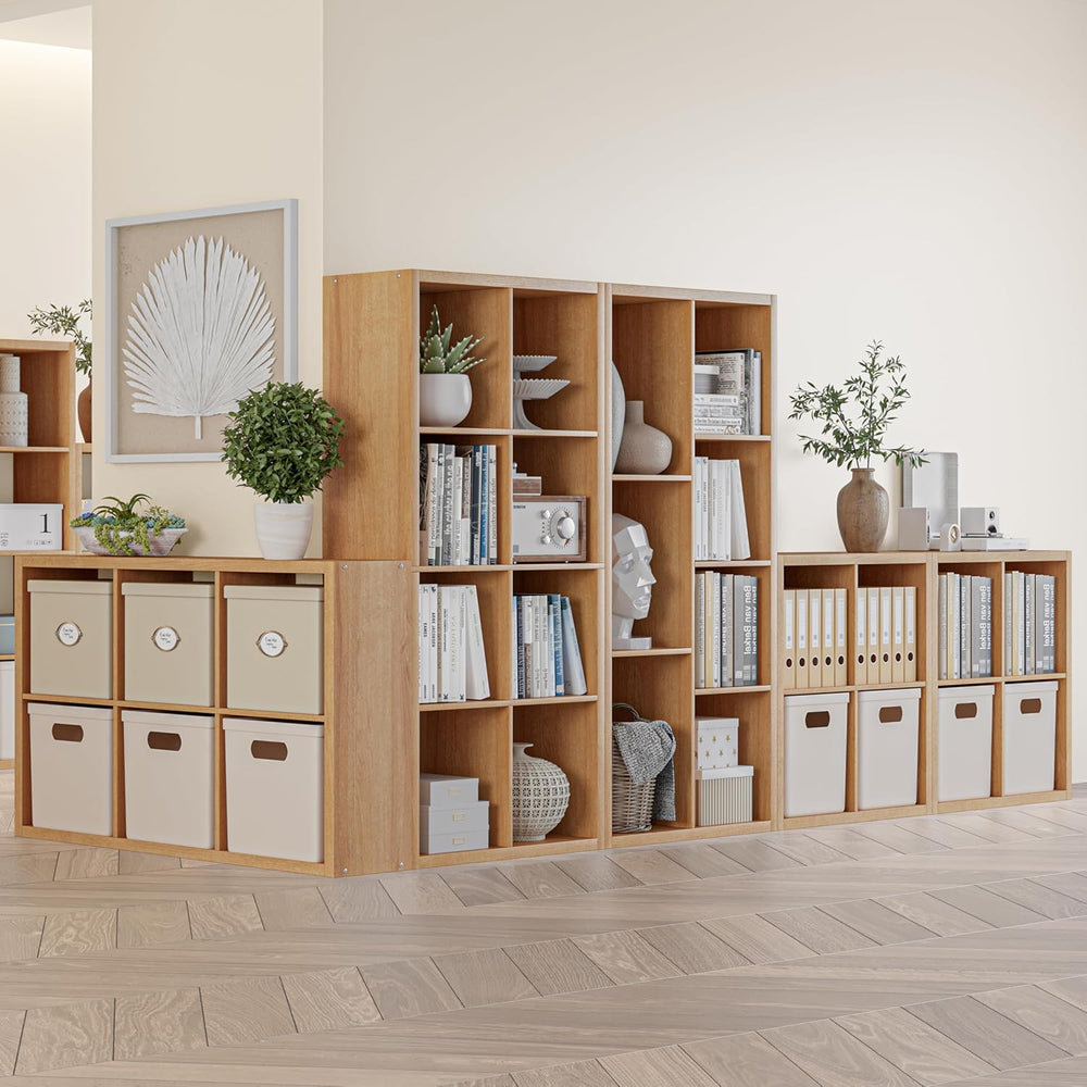 Cube Storage Organizer Bookcase, Decorative 11 inch Open Back Cubical Shelf w...