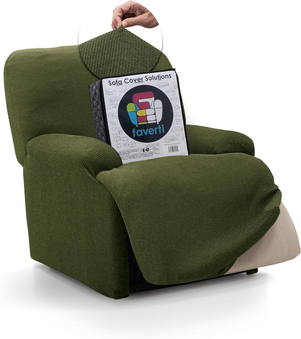 Reclining Feet Together Armchair Cover | Elastic Reclining Armchair Cover | Q...