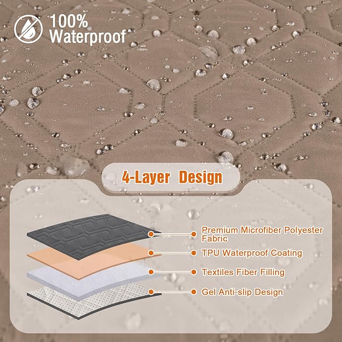 VANSOFY Waterproof Recliner Couch Covers, Sofa Covers 1-Piece Washable - Image 5