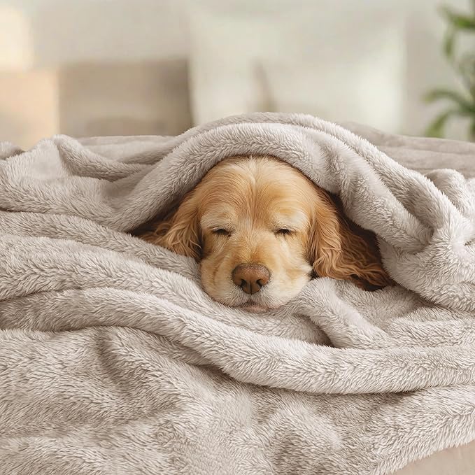 Exclusivo Mezcla Plush Fuzzy Fleece Bed Blanket Queen Size, Super Soft - Image 3