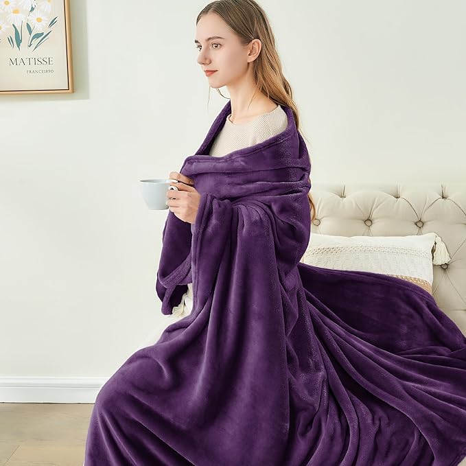 BEDELITE Fleece Blanket Purple Throw Blanket - Image 4