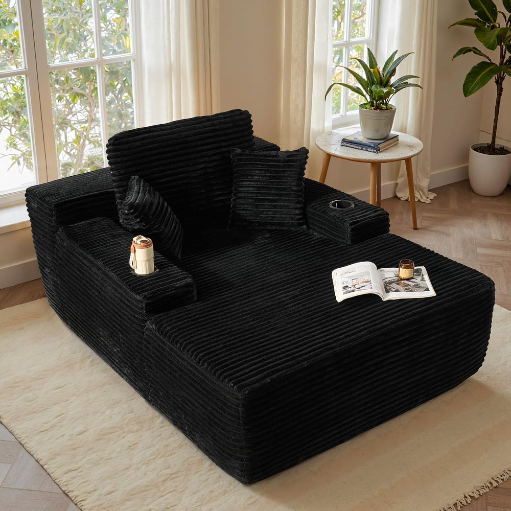 ovios 67'' Chaise Lounge Chair Indoor, Oversized Upholstered Boneless...