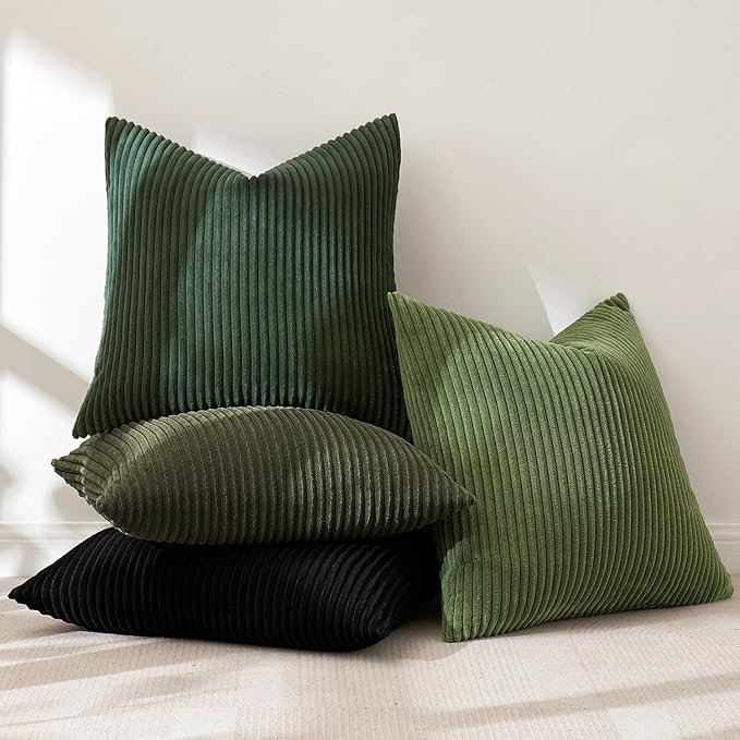 MIULEE Boho Farmhouse Throw Pillow Covers 18x18 Inch Set of 4 Mordern Neutral - Image 3