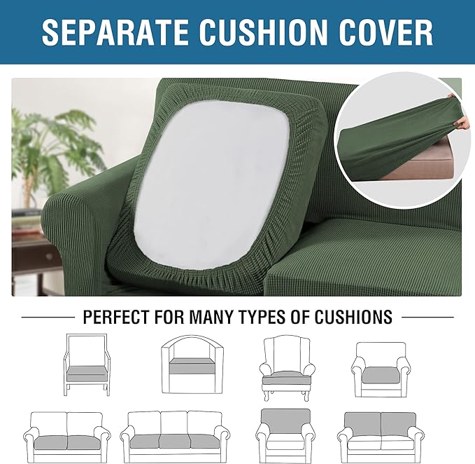 H.VERSAILTEX 4 Piece Stretch Sofa Covers - Image 5