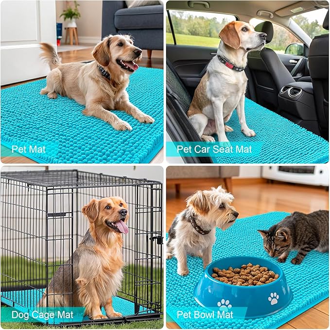 OLANLY Dog Door Mat for Muddy Paws 30x17, Absorbs Moisture and Dirt, Absorbent - Image 7