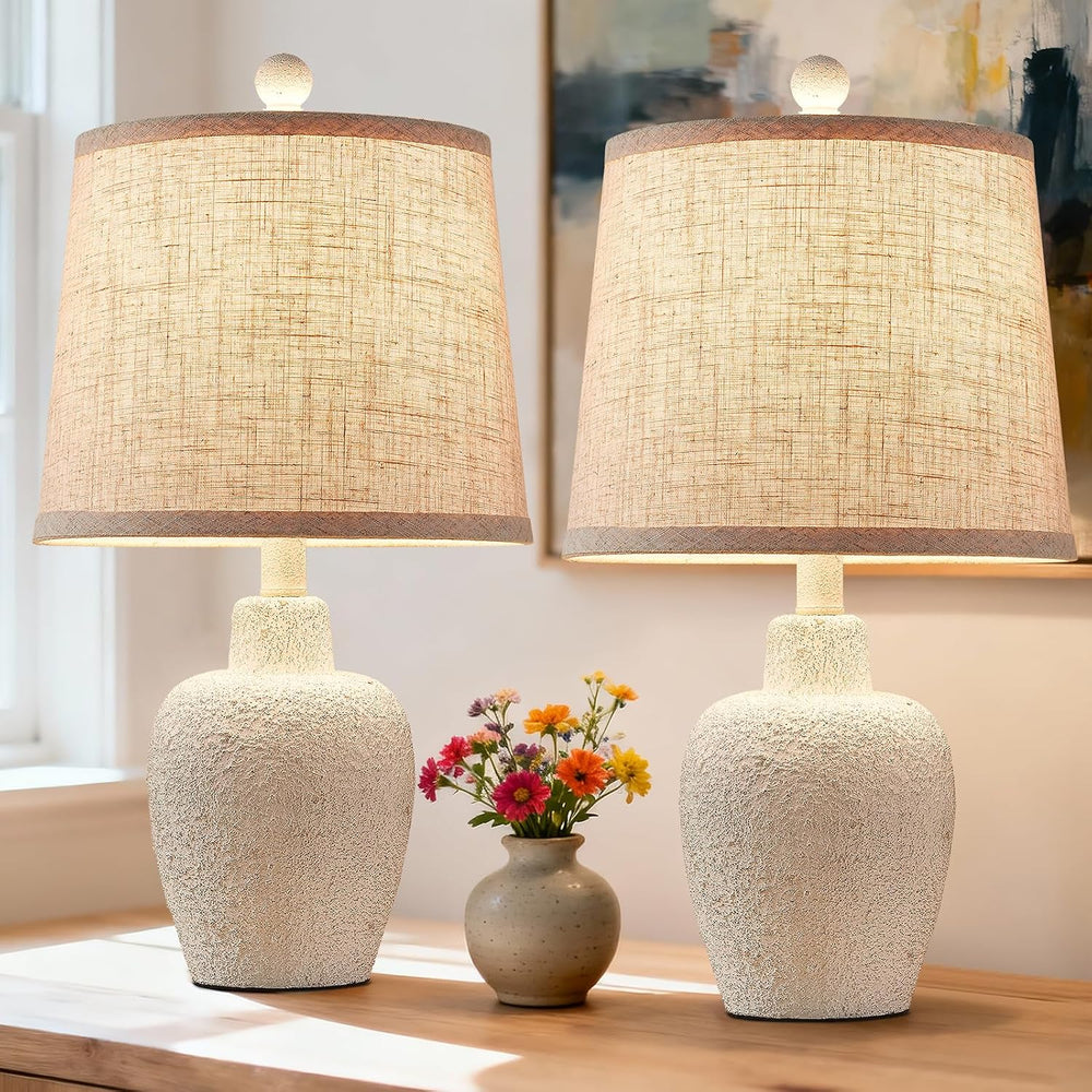 Table Lamps for Bedroom Set of 2 Farmhouse Table Lamps for Living Room 21&quo...