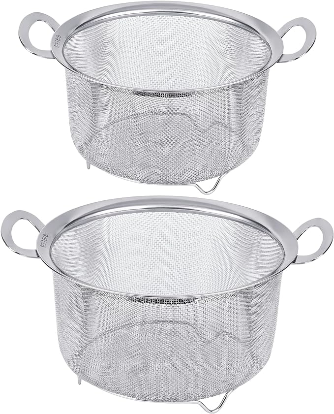 Tiawudi 2 Pack Strainers for Kitchen, 18/8 Stainless Steel Colander by Tiawudi