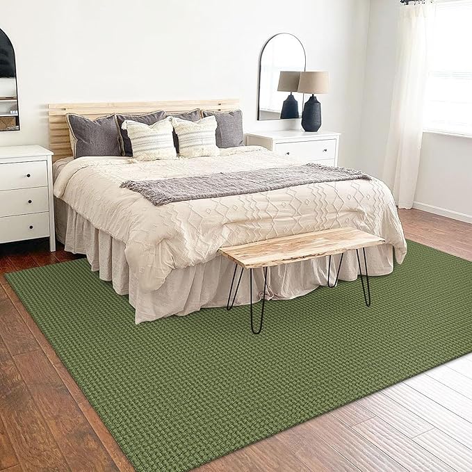 KOZYFLY Washable Area Rug 5x7 ft Rubber Backed Non Slip Rugs - Image 8