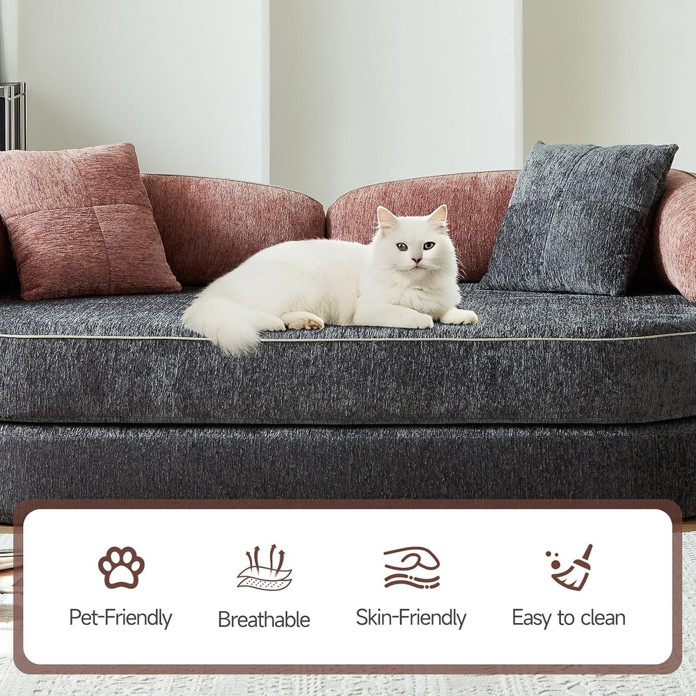 79" Queen Sleeper Sofa Bed, No Assembly Convertible Pull Out Futon Couch