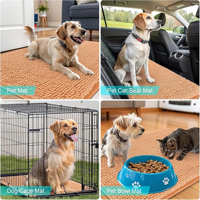 OLANLY Dog Door Mat for Muddy Paws 34x21, Absorbs Moisture and Dirt, Absorbent - Image 7