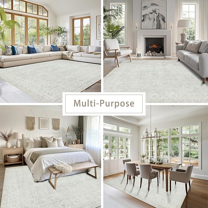 Washable Rugs 5x7 Area Rugs for Living Room, Large Carpets, Ultra Soft Faux - Image 5