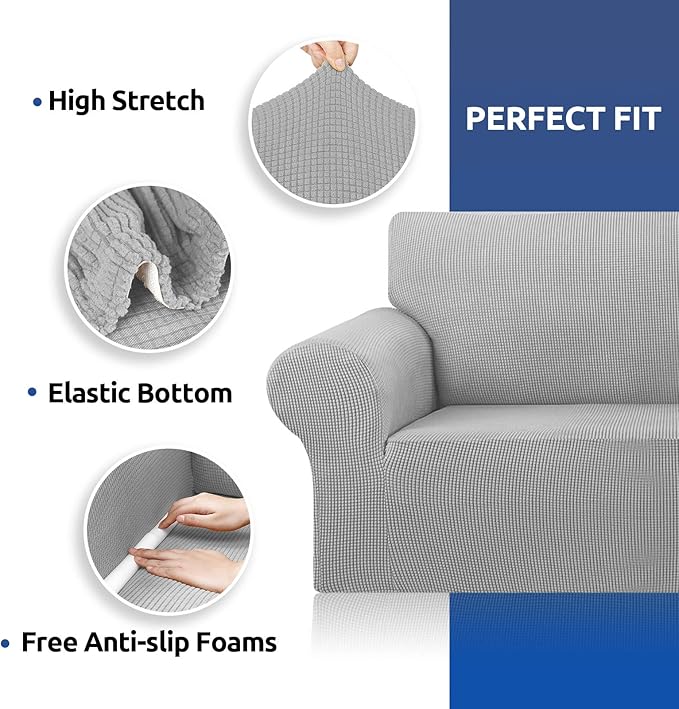 KEKUOU Stretch Oversized Sofa Slipcover 1 Piece Couch Sofa Cover Furniture - Image 5
