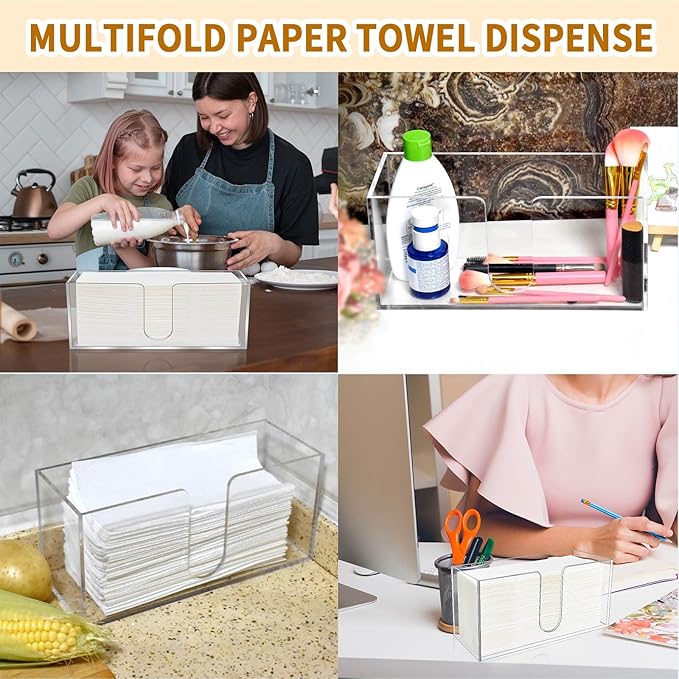 4 Pack Acrylic Paper Towel Holder, Countertop Napkin Dispenser - Image 7