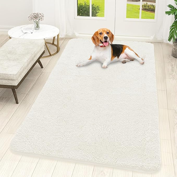 OLANLY Dog Door Mat for Muddy Paws 59x32, Absorbs Moisture and Dirt, Absorbent by OLANLY