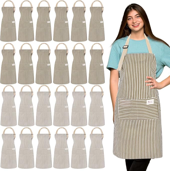 Janmercy 24 Pcs Aprons for Women Men by Janmercy