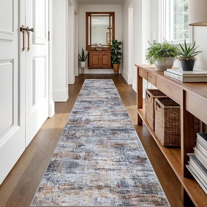 IOHOUZE Abstract Runner Rug 2x12 Ft Washable Runners - Image 8