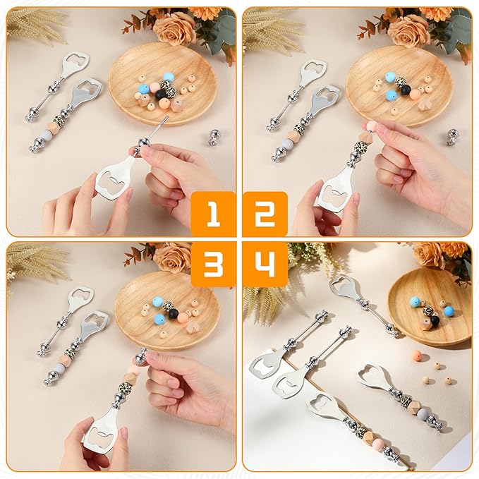 FoldTier 6 Pcs Beadable Beer Opener Reusable Bottle Opener Decorative - Image 3