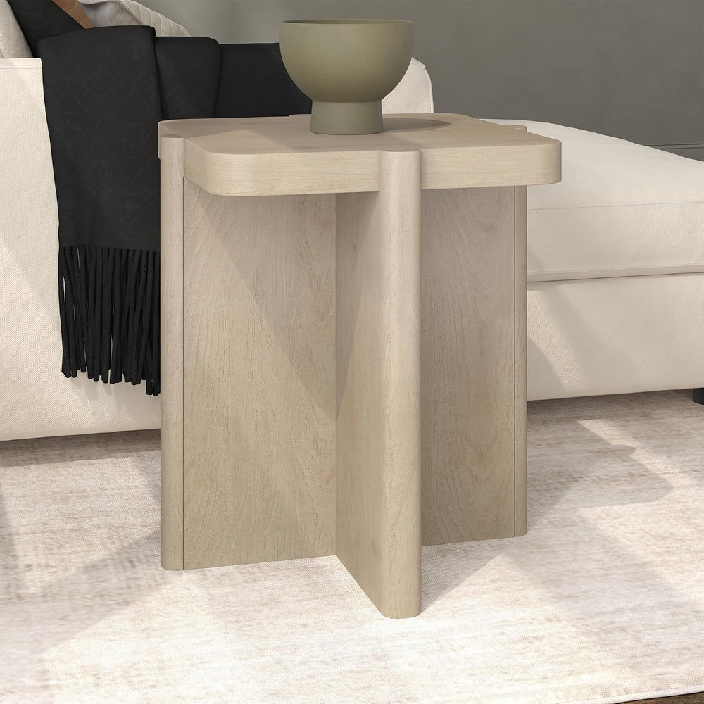 Henn&Hart 20'' Modern Wooden Square End Table, Side Table, Nights...