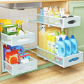 2 Pack Under Sink Organizer, 2 Tier Pull out Cabinet Organizer Mesh Baskets by Kitstorack